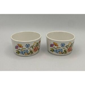 Aynsley HyStyle‎ Cottage Garden Individual Ramekins Set of Two Flowers